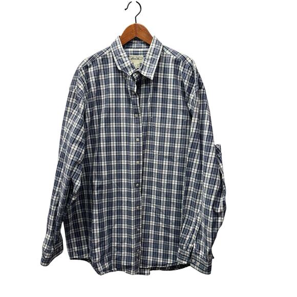 Vintage Eddie Bauer Men’s Big & Tall Canvas Shirt sz XXXL-Tall 3XL-T #H979 - Picture 1 of 10